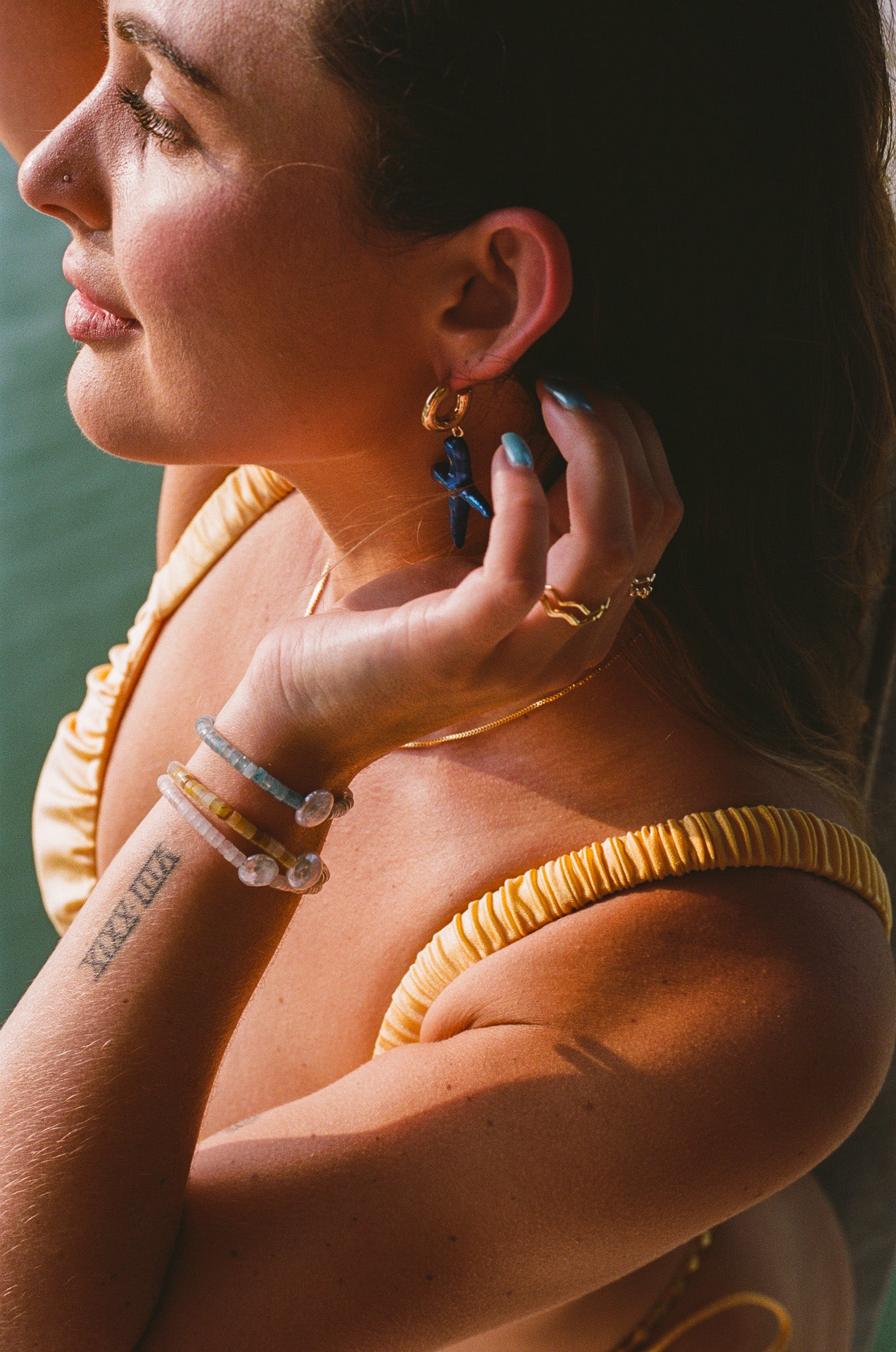 Yellow Jade Beaded Bracelet